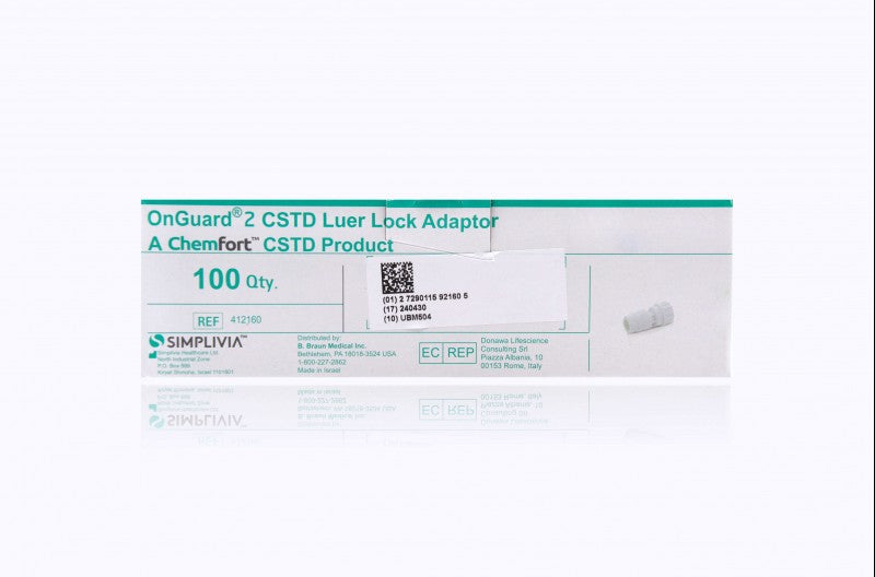 Onguard Luer Lock Adaptor, 100/bx, 4 bx/cs (Rx) (Continental US+HI Only)