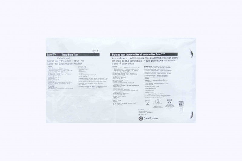 Catheter Drainage Tray, Drug-Free, 8FR, 18G, SafetyGlide Needle, 10/cs (Rx) (Continental US Only) (Drop Ship Requires Pre-Approval)