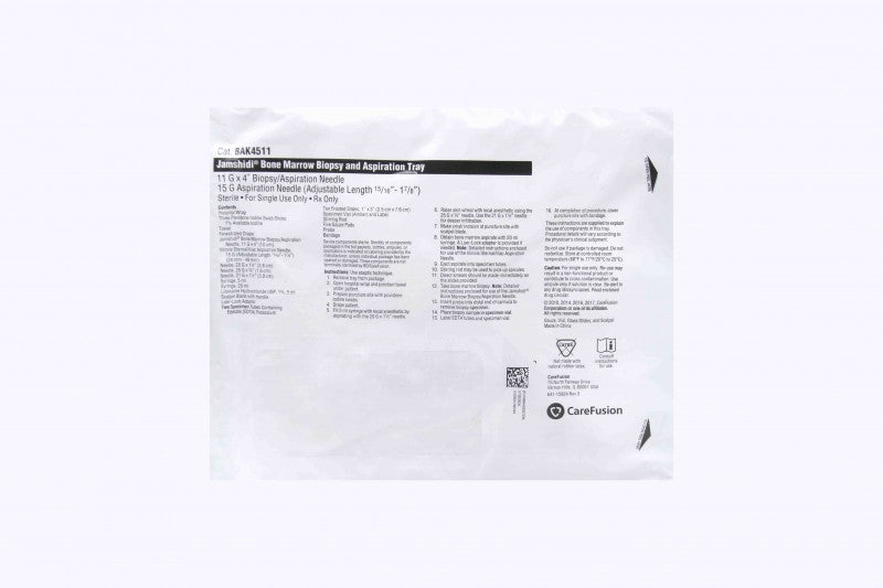 Standard Tray w/ Original Jamshidi Needle, 11G x 4", Illinois Needle, 15G, 10/cs (Rx) (Temp Sensitive; Non-Returnable) (Continental US Only) (Drop Ship Requires Pre-Approval)
