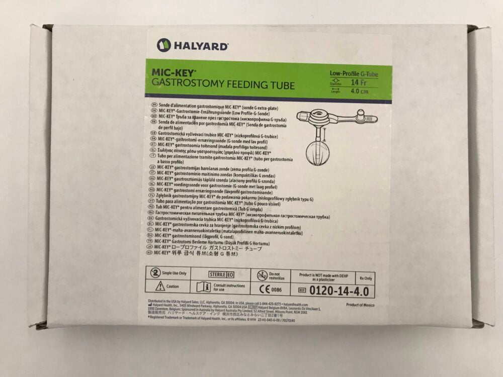 Gastrostomy Tube, 14FR, 4.0cm Stoma Length (US Only) (Authorized Distributor Sub-Agreement Required  - See Manufacturer Details Page)
