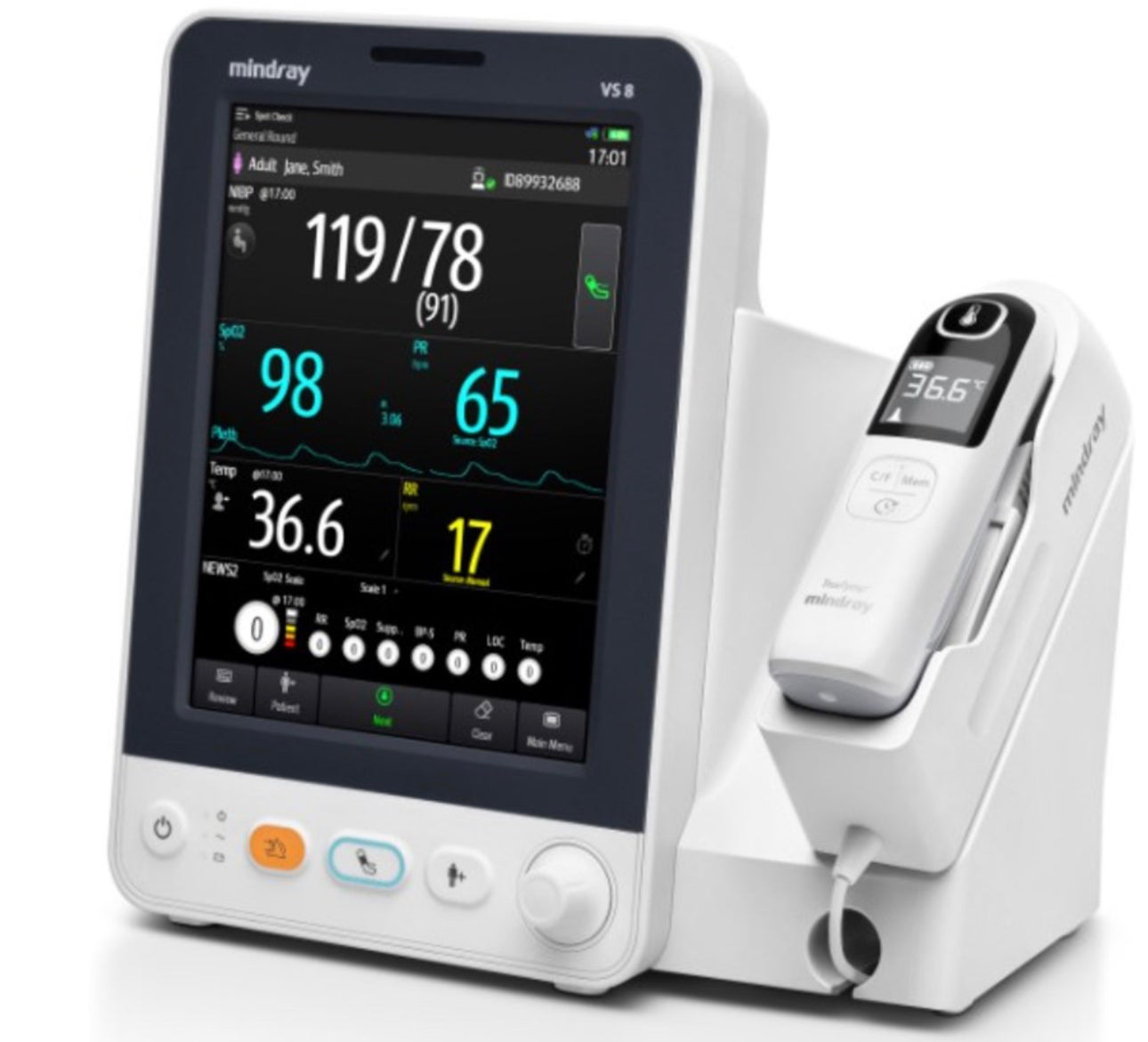 VS8 Vital Signs Monitor, Non-Invasive Blood Pressure And Pulse Rate Nellcor Oximax Spo2,  Exergen Temporal Temp (Continental US Only) (DROP SHIP ONLY) (Pricing Subject to Change without Notice)