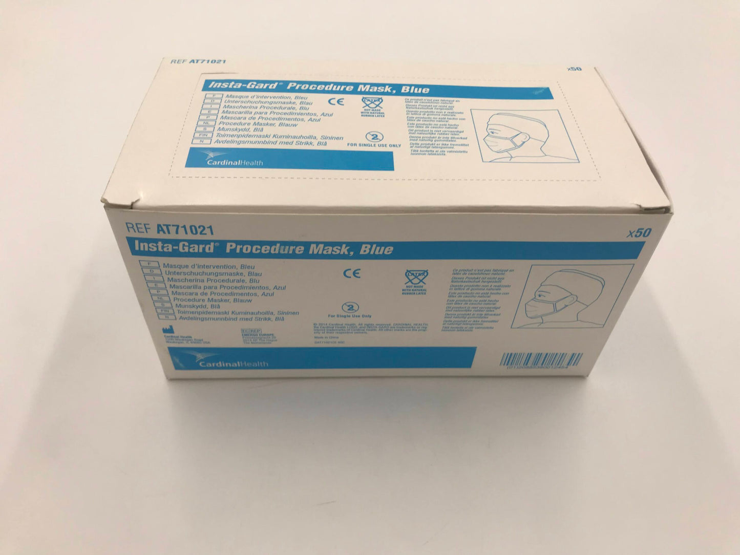 Procedure Mask, Earloops, Blue, Level 1, Tissue Inner Layer, 50/bx, 10 bx/cs (Continental US Only) (Temporarily Unavailable for Sale due to Manufacturer Allocation)