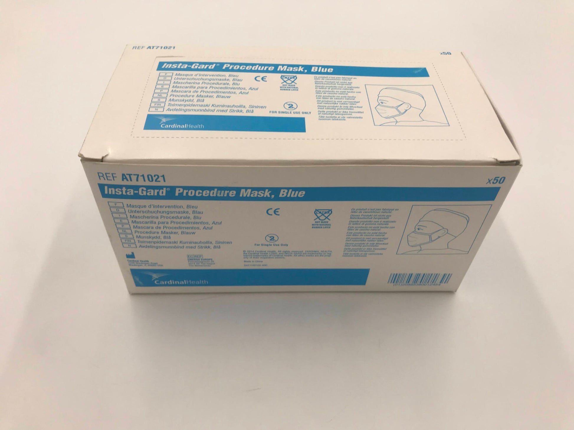 Procedure Mask, Earloops, Blue, Level 1, Tissue Inner Layer, 50/bx, 10 bx/cs (Continental US Only) (Temporarily Unavailable for Sale due to Manufacturer Allocation)