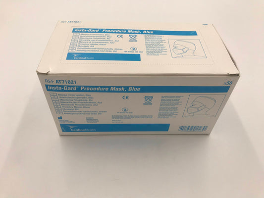 Procedure Mask, Earloops, Blue, Level 1, Tissue Inner Layer, 50/bx, 10 bx/cs (Continental US Only) (Temporarily Unavailable for Sale due to Manufacturer Allocation)