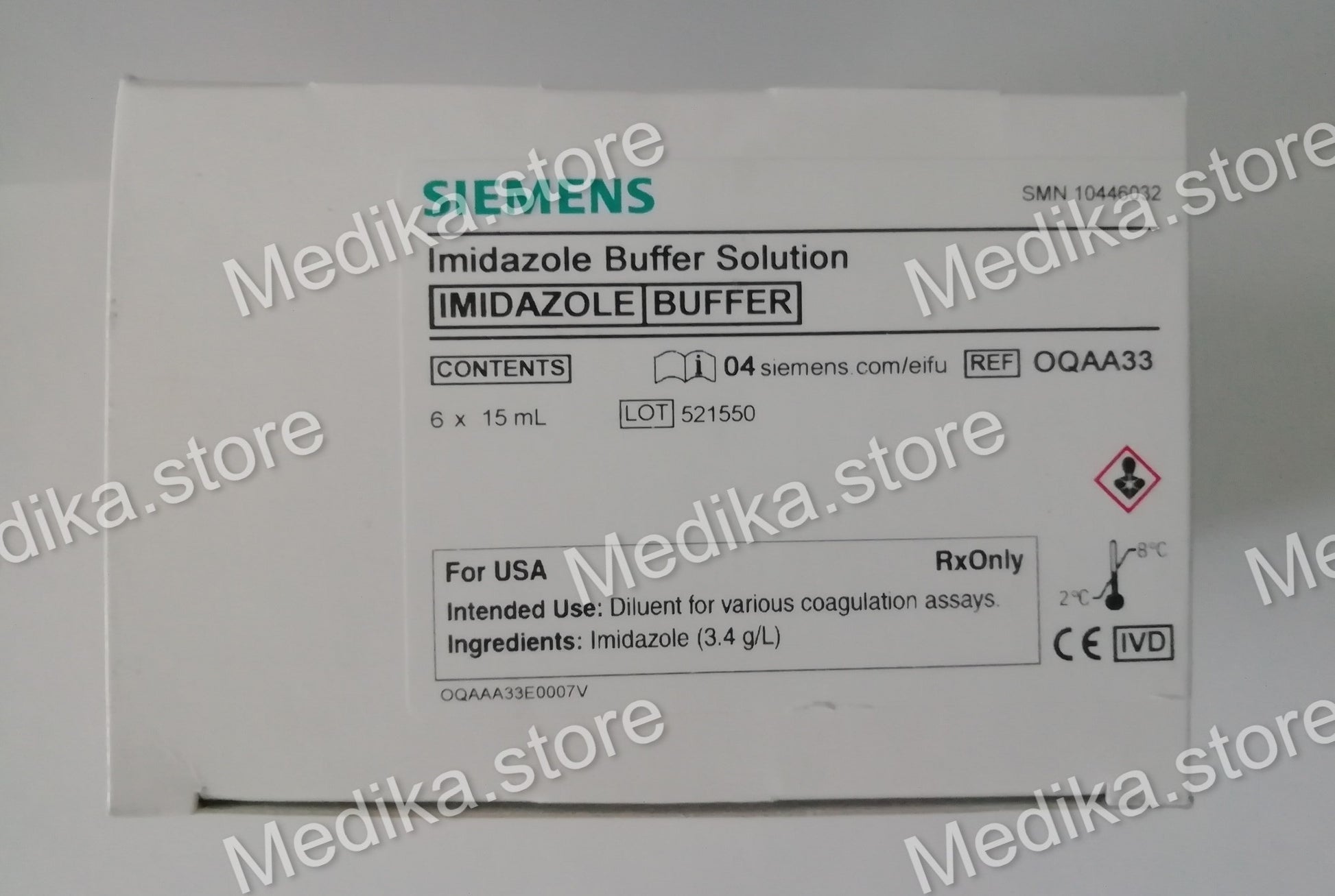 Coagulation Reagent, Diluent Imidazole, 15 ml, 6/bx (Must be Refrigerated) (US Only) (DROP SHIP ONLY)