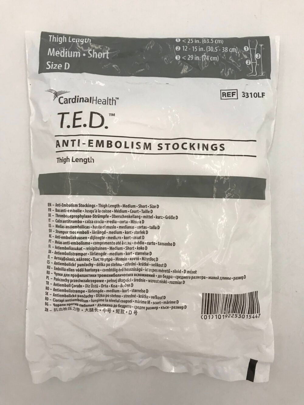 Thigh Length Anti-Embolism Stocking, Medium, Short Length, White, Latex Free (LF), 6 pr/ctn (Continental US Only)