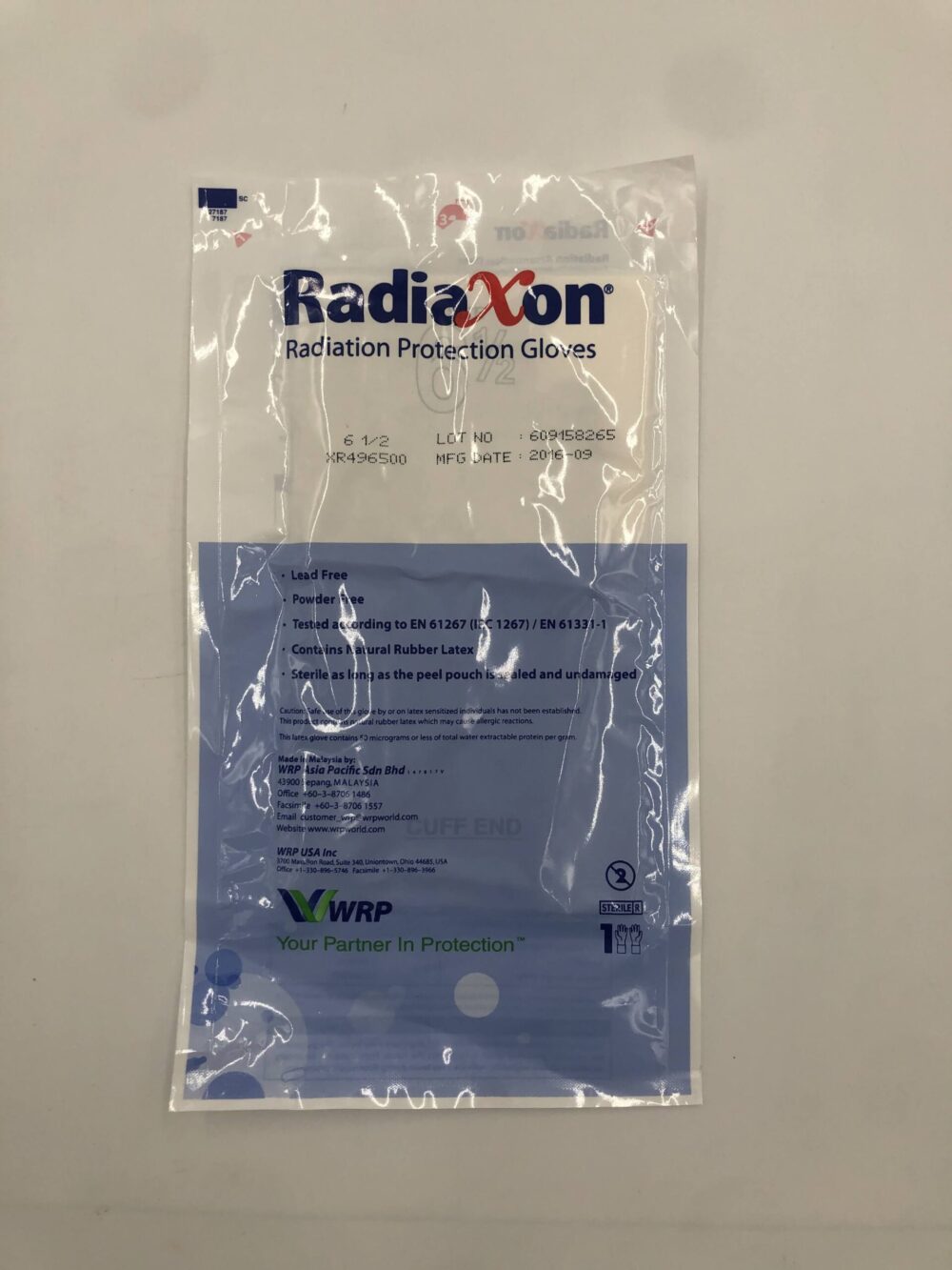 Gloves, Radiation Attenuation, Lead-Free, Latex, 6.5, 5 pr/bx, 4 bx/cs