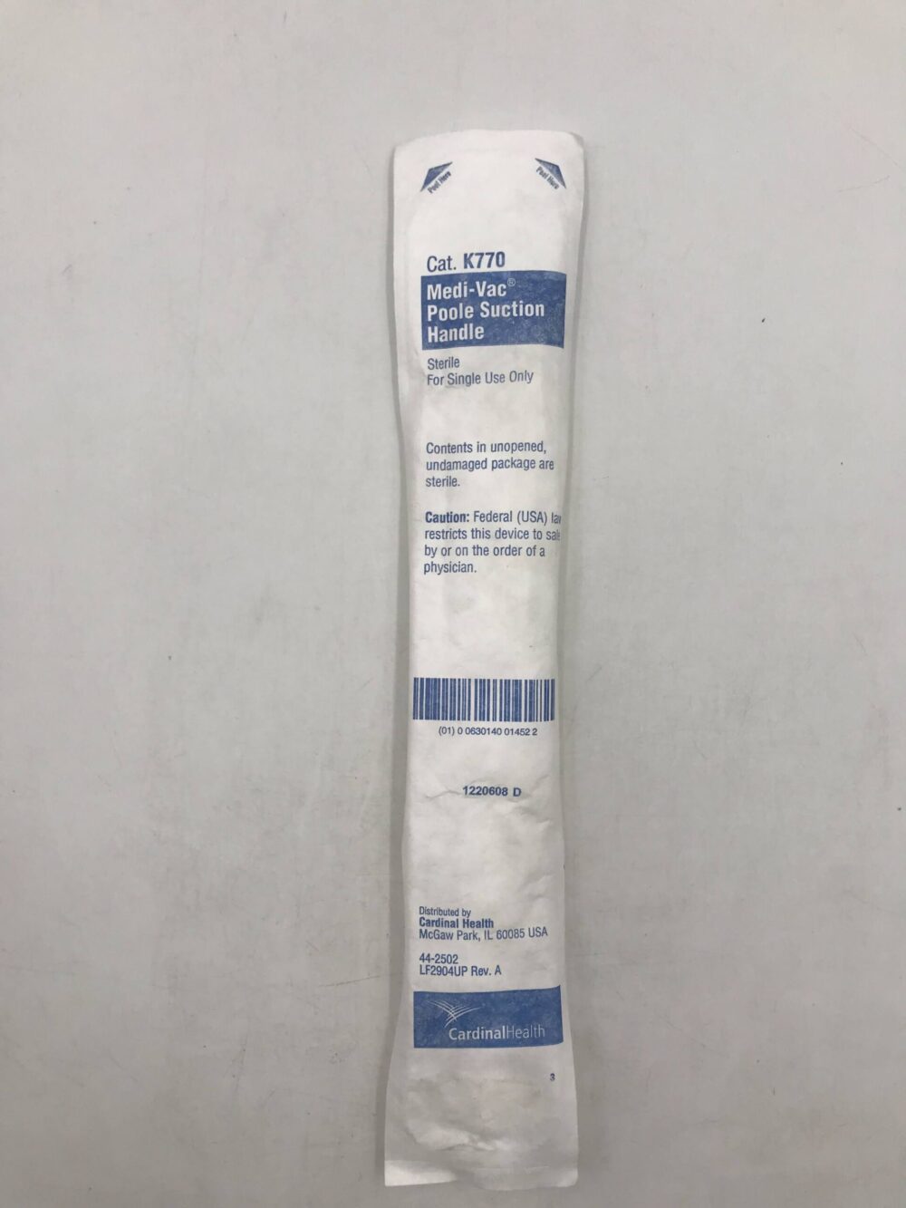 Poole Suction Handle, Sump Action or Pinpoint Suction, Single Use, Sterile, 50/cs (Continental US Only)
