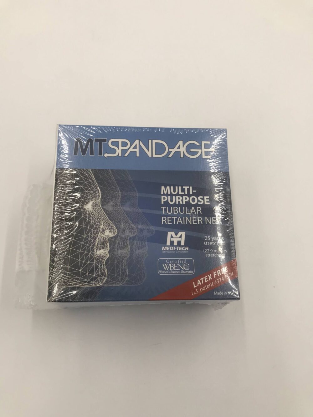 MT Spandage Tubular Retainer Net, Latex-Free, 25yds Stretched, Adult Finger, Toe - Includes Applicator, Size F2A, 1/bx