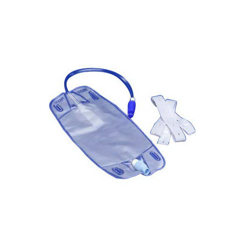 Urine Leg Bag, Medium, 12" Extension Tube Pre-Attached to Bag, 17 oz/500mL Capacity, 50/cs (Continental US Only)