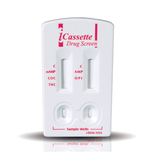 Drug Test, 5 Test Cassette, Cocaine, Marijuana, Opiate, Amphetamine, Methamphetamine, CLIA Waived, 25/bx (Result forms not included, please order 2430P or 2440P) (US Only)
