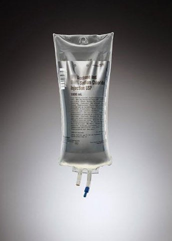2.5% Dextrose and 0.45% Sodium Chloride Injection, USP, 1000 ml, Viaflex Plastic Container, 14/cs (Rx) (Continental US Only, Excluding IN and ND) (Product Access Restricted. Check with your sales rep to verify eligibility)