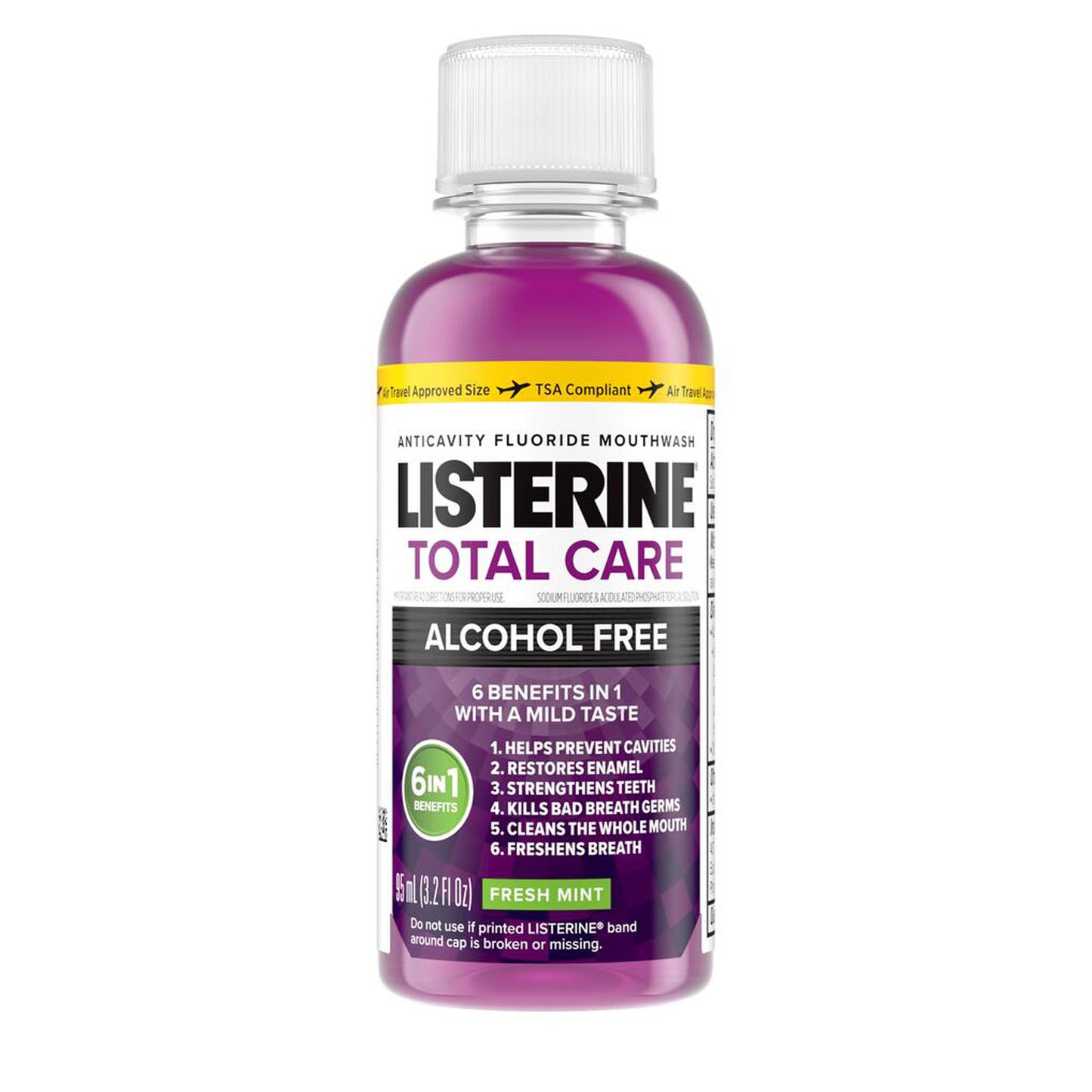 Listerine Total Care Zero Mouthwash, Alcohol Free, Fresh Mint, 95mL (3.2 oz), 24/cs (Continental US+HI Only)  (Pricing Subject to Change without Prior Notification)