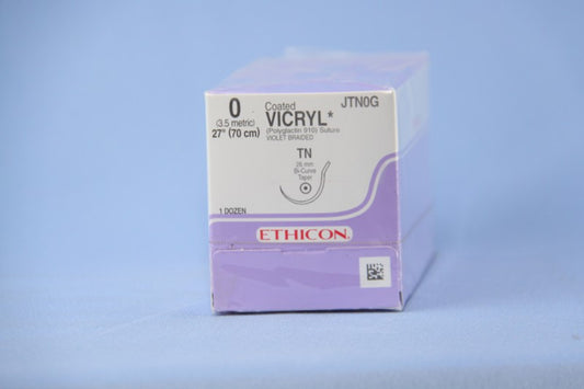 Port Closure  Needle, Coated VICRYL, TN Needle, 0, 27" (Continental US Only)