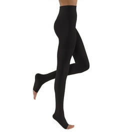 Compression Stocking, Waist, 30-40mmhg, Open Toe, Silicone Band, Large, Black, 1/pr (Continental US Only)