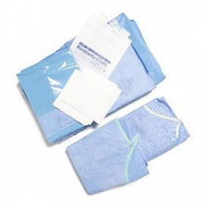 Laparotomy Pack VII, Sterile Pack Contains: (1) Laparotomy Drape, 104" x 76" x 120", (1) Large ULTRA Surgical Gown with Towel (in Overwrap), (1) Large ULTRA Fabric-Reinforced Surgical Gown with Towel, (1) Back Table Cover, 44" x 90", Zone-Reinforced, (1) Mayo Stand Cover, Reinforced, 23" x 54", (1) Suture Bag, 7/cs (US Only)