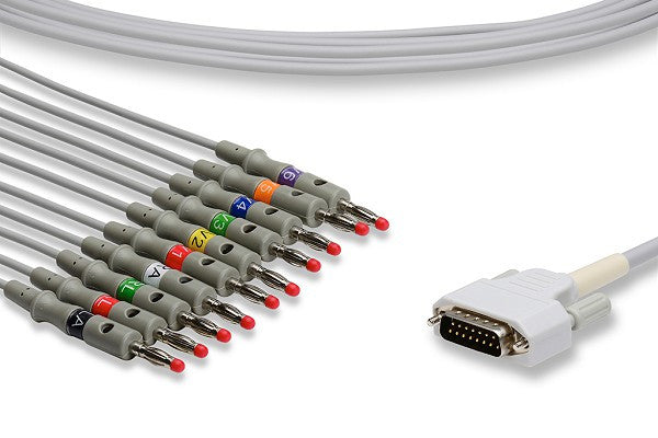 Direct-Connect EKG Cable, 6 Month Warranty, Edan Compatible (DROP SHIP ONLY) (Freight Terms are Prepaid & Add to Invoice-Contact Vendor for Specifics)