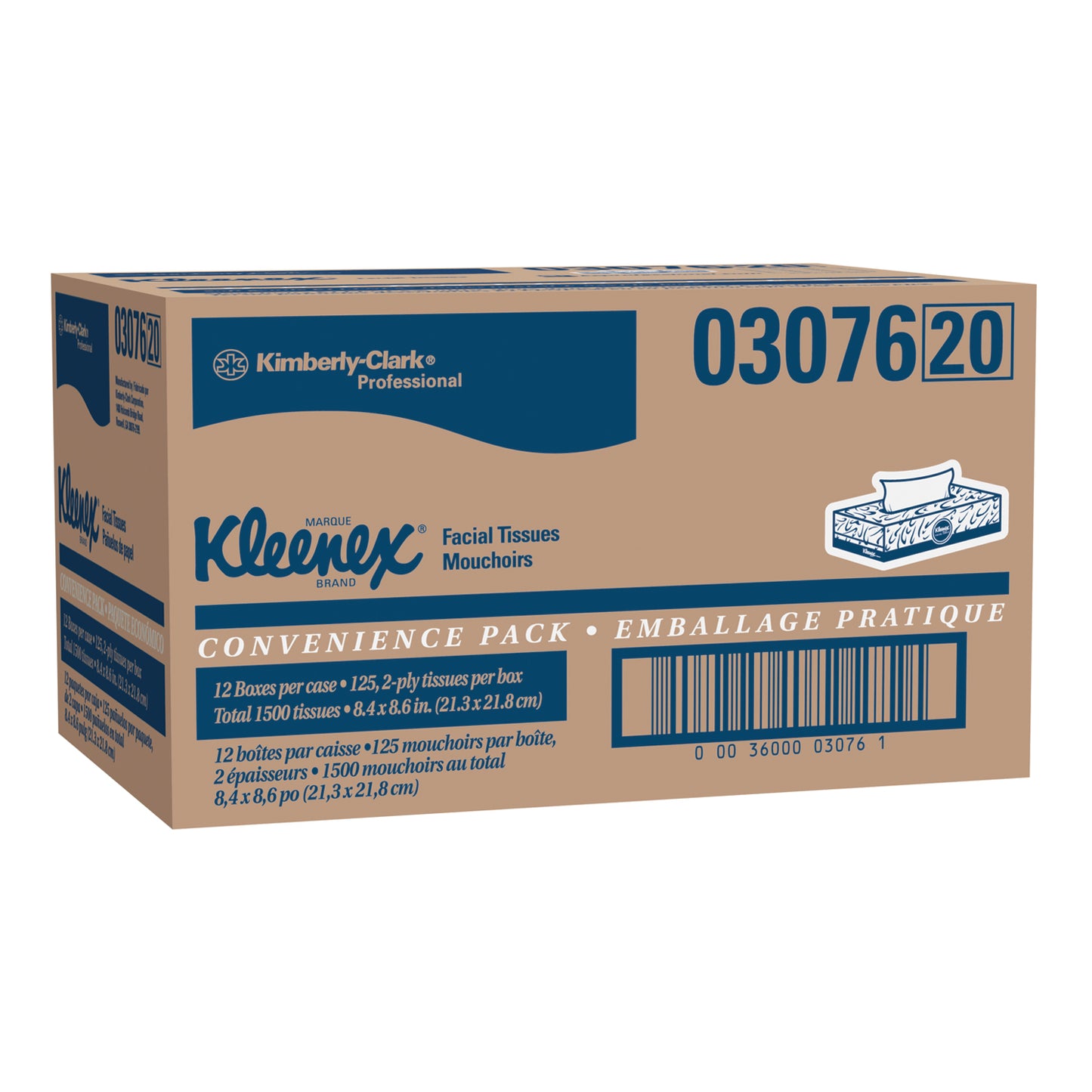 Facial Tissue, White, 125/pk, 12 pk/cs (60 cs/plt) (Products cannot be sold on Amazon.com or any other 3rd party site) (US Only) 