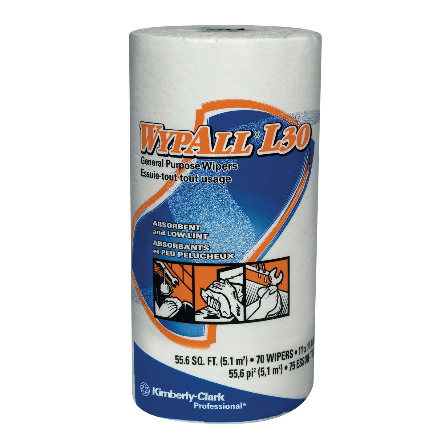WYPALL L30 Wipers, Small Roll, 70 sheets/rl, 24 rl/cs (Products cannot be sold on Amazon.com or any other 3rd party site) (US Only)