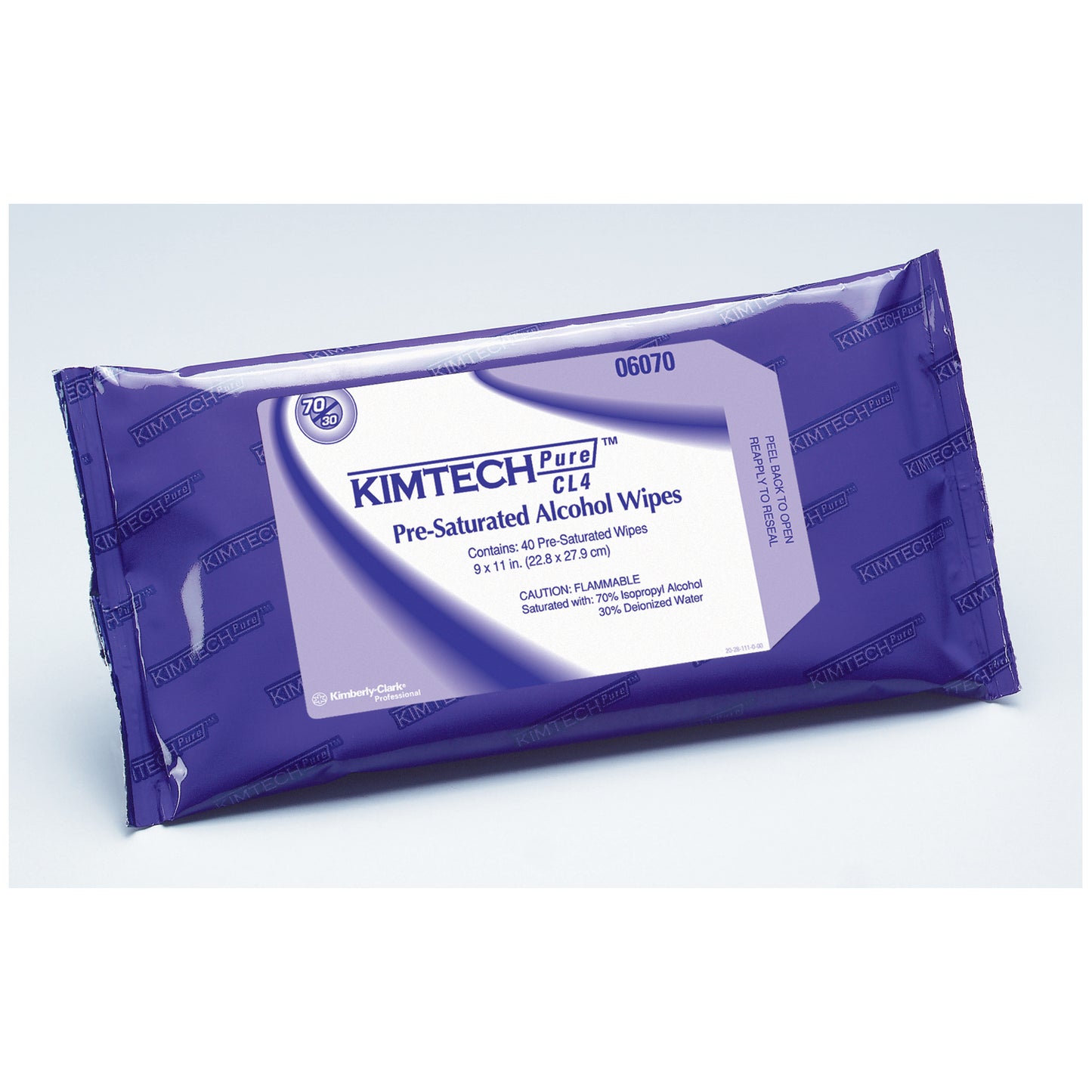 KIMTECH PURE W4, CL4 PreSat Alcohol Wipe, White, 9" x 11", 40/pk, 10 pk/cs (Products cannot be sold on Amazon.com or any other 3rd party site) (Item is considered HAZMAT and cannot ship via Air or to AK, GU, HI, MP, PR, VI) (US Only)
