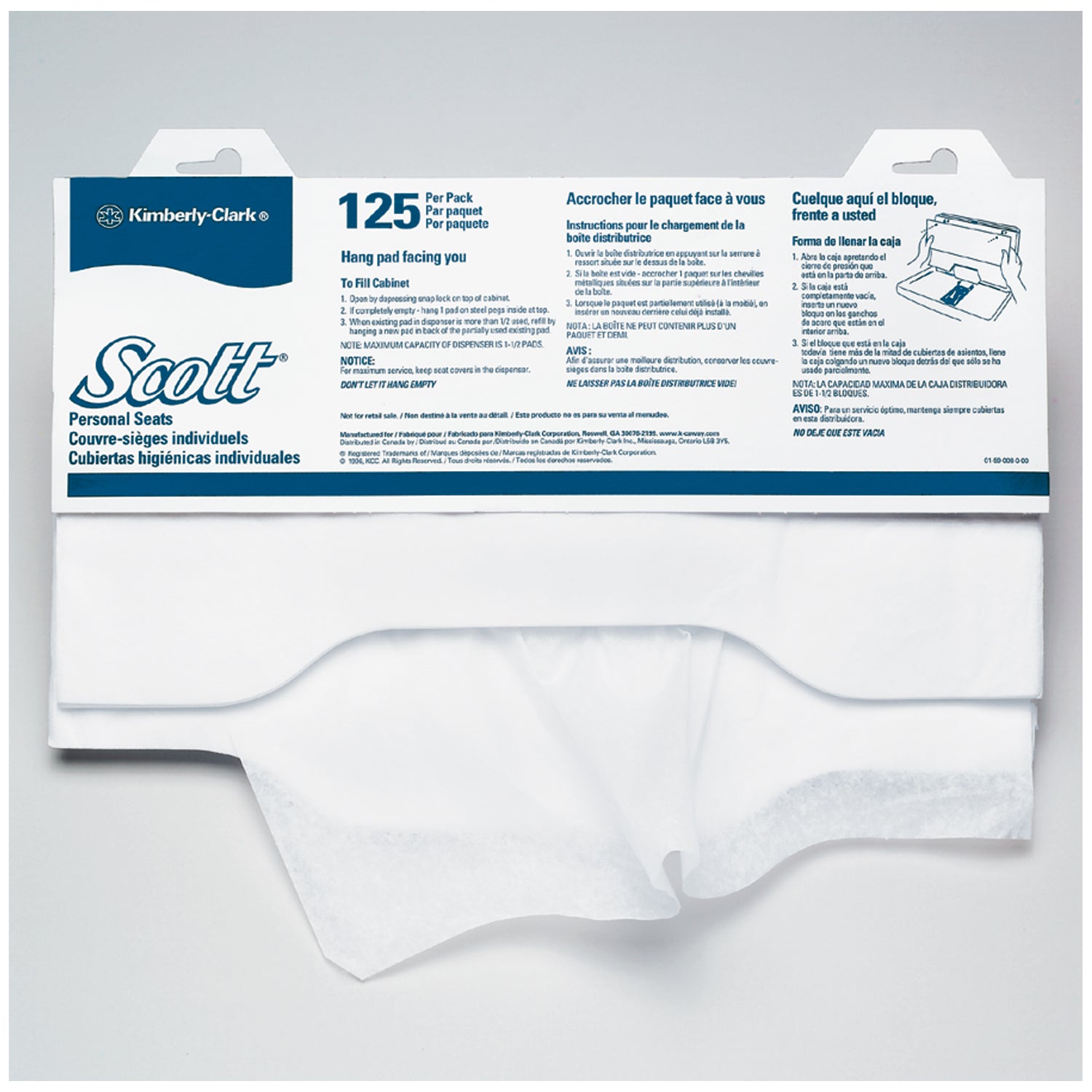 Scott Personal Seats 125/pk, 24 pk/cs (Products cannot be sold on Amazon.com or any other 3rd party site) (US Only)