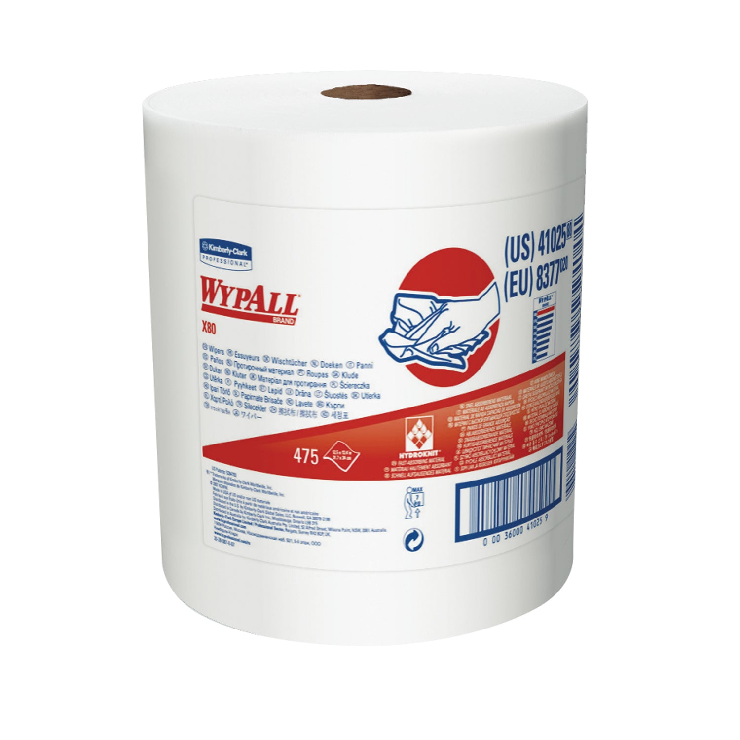 WYPALL X80 Jumbo Roll Shop Towels, White, 12_" x 13.4", 475/pk (Products cannot be sold on Amazon.com or any other 3rd party site) (US Only)