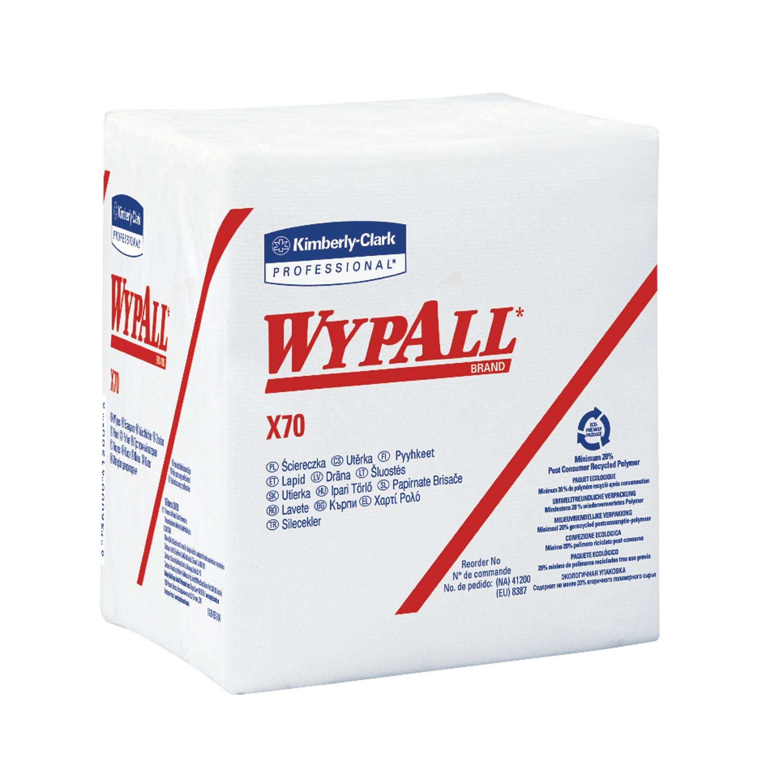 Manufactured Rags, White, 12_" x 14.4", 76/pk, 12 pk/cs