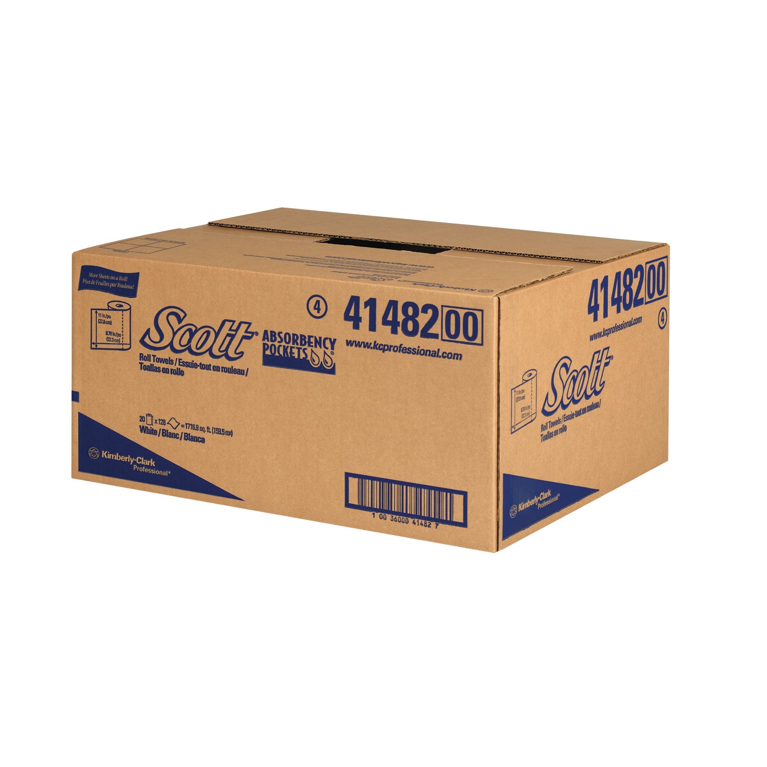 Scott Kitchen Roll Towels, Perforated, White, 11" x 8.78", 128 sheet/rl, 20 rl/cs (28 cs/plt) (Products cannot be sold on Amazon.com or any other 3rd party site) (US Only) (Item on Manufacturer Backorder - Inventory Limited when Available)&nbsp;&nbsp;<Strong style="color:red">Max weekly quantity allowed: 5</Strong>