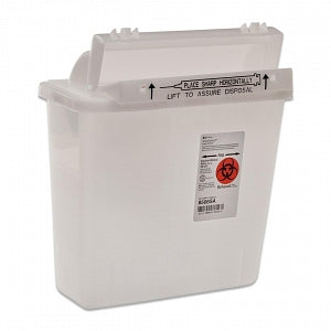 Novaplus SharpSafety Safety In Room Sharps Container, Counterbalance Lid, Clear, 5 Quart, 20/cs (For Sale to Authorized NovaPlus Customers Only) (Continental US Only)