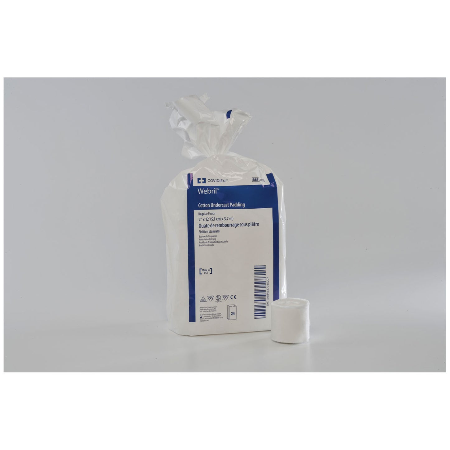 Undercast Padding, Cotton, Non-Sterile, 4" x 4 yds, 12/bg, 6 bg/cs (45 cs/plt) (Continental US Only)