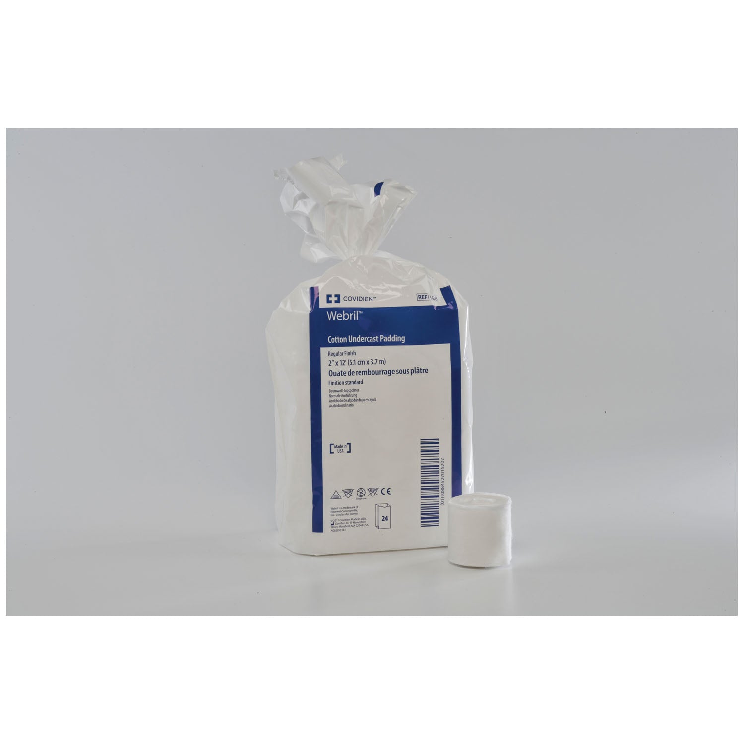 Undercast Padding, Cotton, Non-Sterile, 4" x 4 yds, 12/bg, 6 bg/cs (45 cs/plt) (Continental US Only)