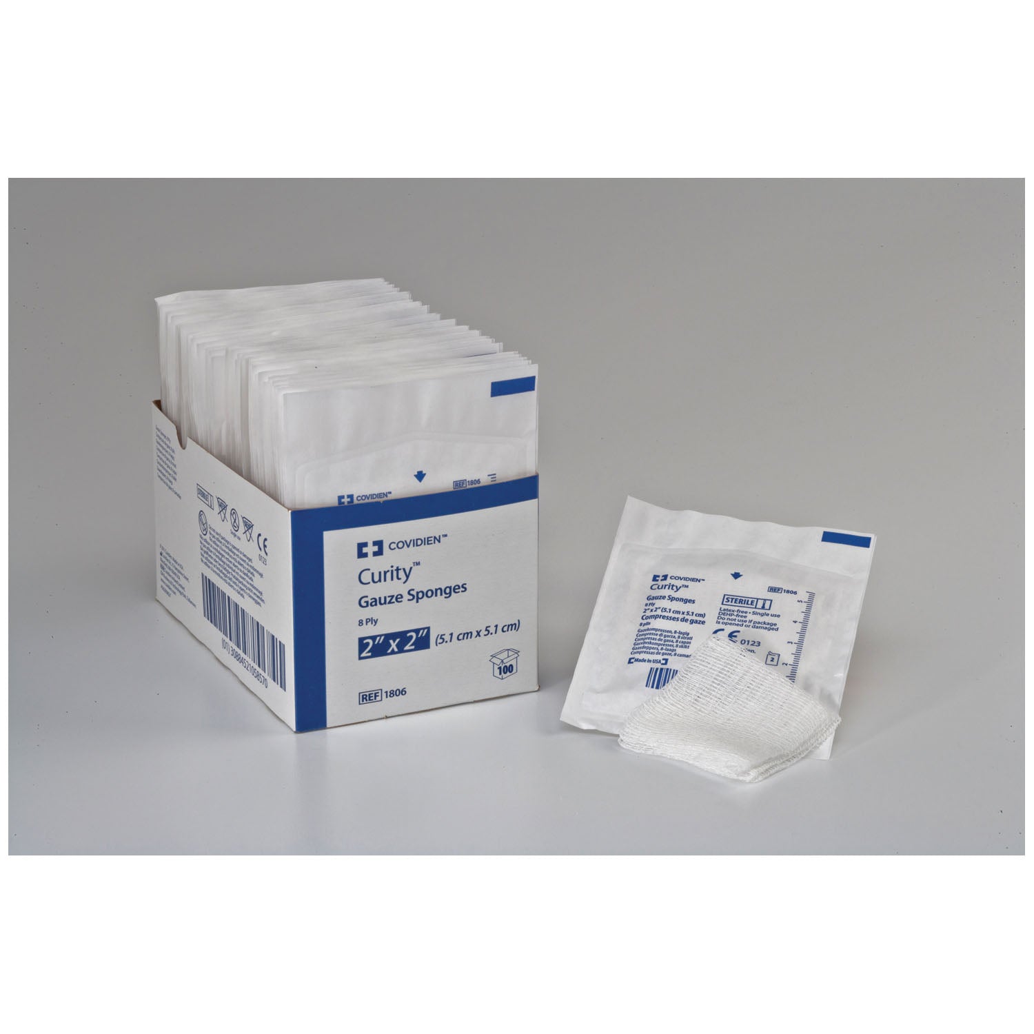 Gauze Sponge, 4" x 4", 12-Ply, Sterile, 2/pk, 25 pk/tray, 24 tray/cs (30 cs/plt) (Continental US Only)