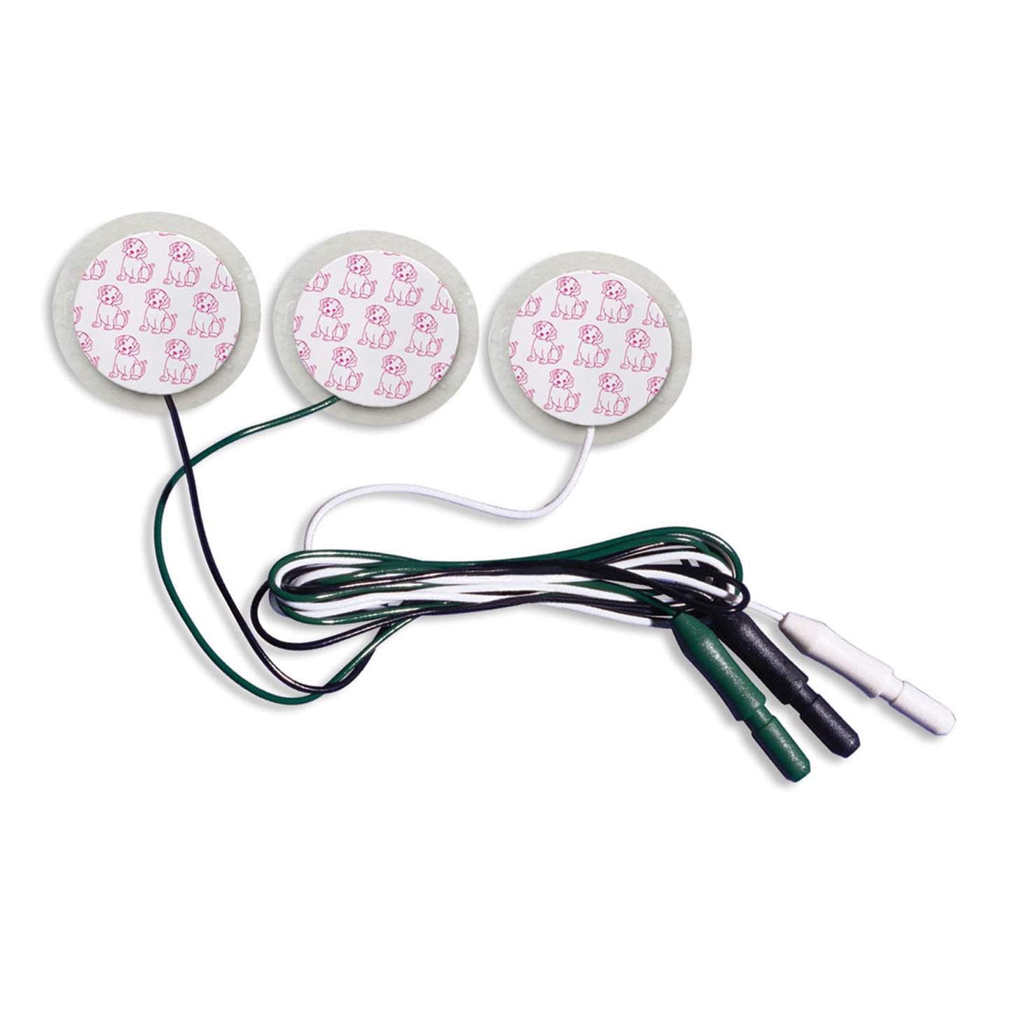 ECG Electrode, Neonatal, PuppyDog, Pre-Wired, Tape 1041PTS, Radiolucent Lead Wires, 3/strip, 100 strip/cs (Continental US Only)