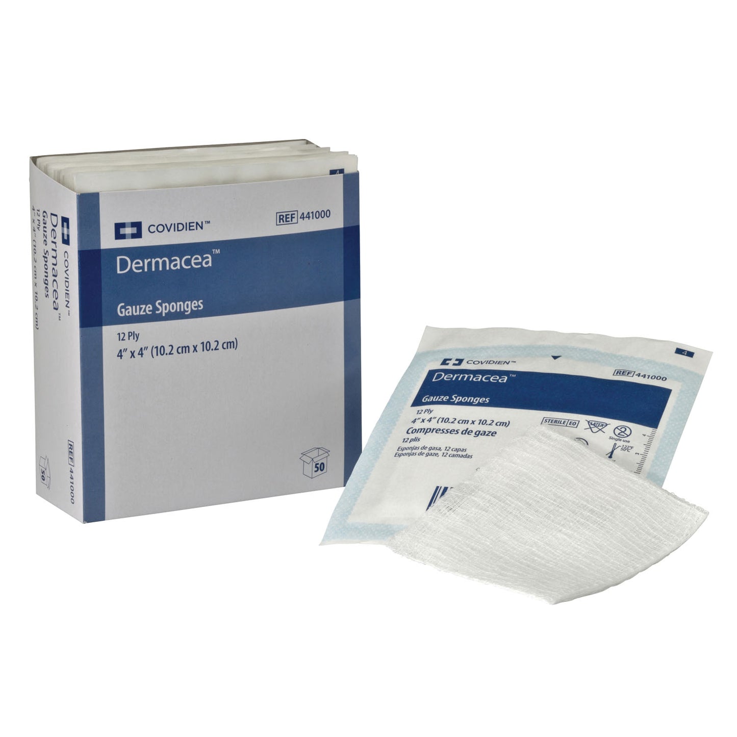 Gauze Sponge, 2" x 2", 8-Ply, Sterile 2s, 50 pch/bx, 30 bx/cs (Continental US Only)