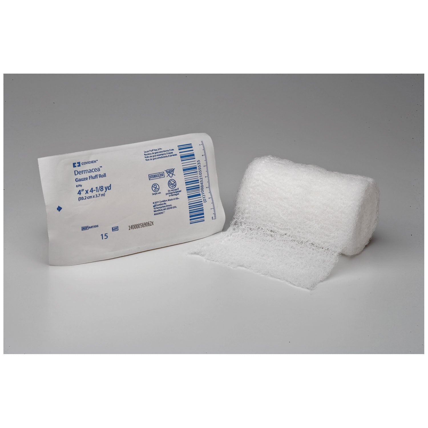 Gauze Fluff Roll, 4_" x 4.1 yds, Sterile, Soft Pouch, 100/cs (Continental US Only)