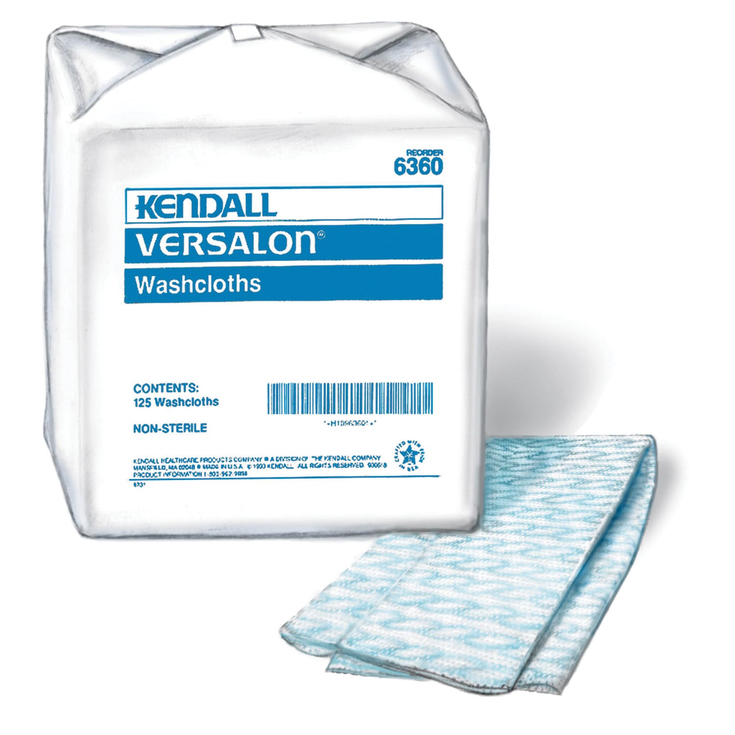 Washcloth, Apertured Finish, Blue, 9 3/8" x 13_", 125/bg, 4 bg/cs (Continental US Only)