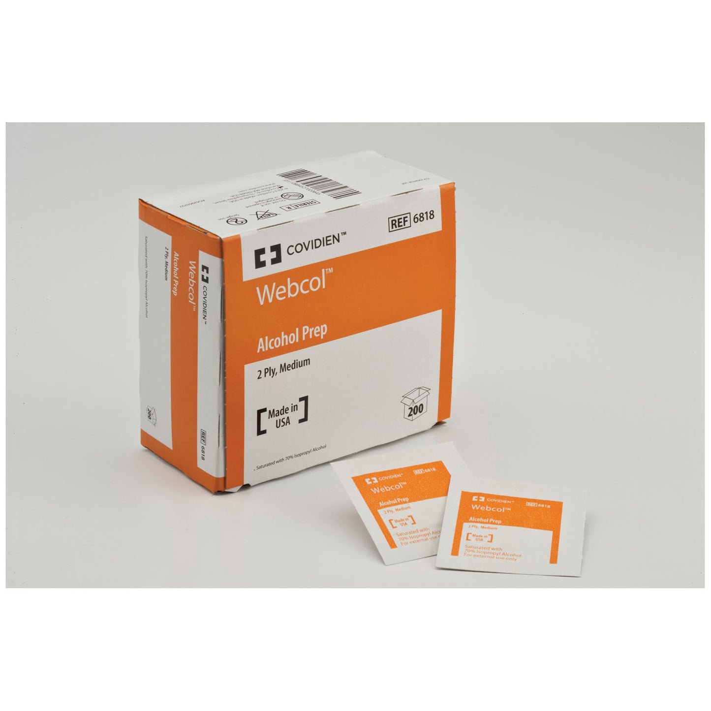 Alcohol Prep Pad, Medium, 2-Ply, 200/bx, 20 bx/cs (117 cs/plt) (Continental US Only)