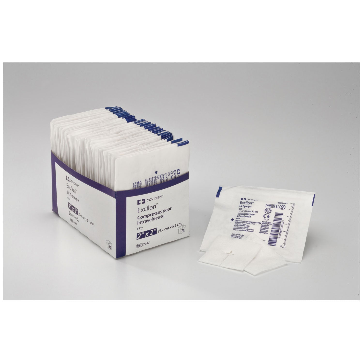 IV Sponge, 2" x 2", 6-Ply, 70/tray, 20 tray/cs (Continental US Only) (Item on Manufacturer Backorder  Inventory Limited when Available)