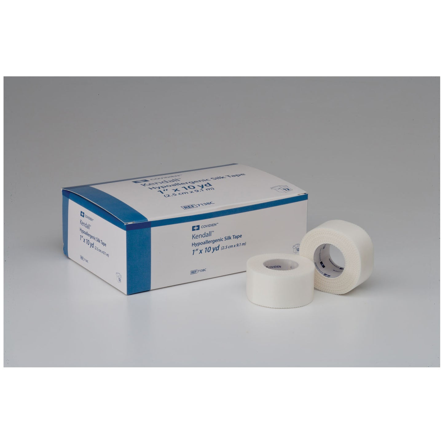 Silk Tape, Hypoallergenic, 1" x 10 yds, Latex Free (LF), 12/bx, 10 bx/cs (Continental US Only)