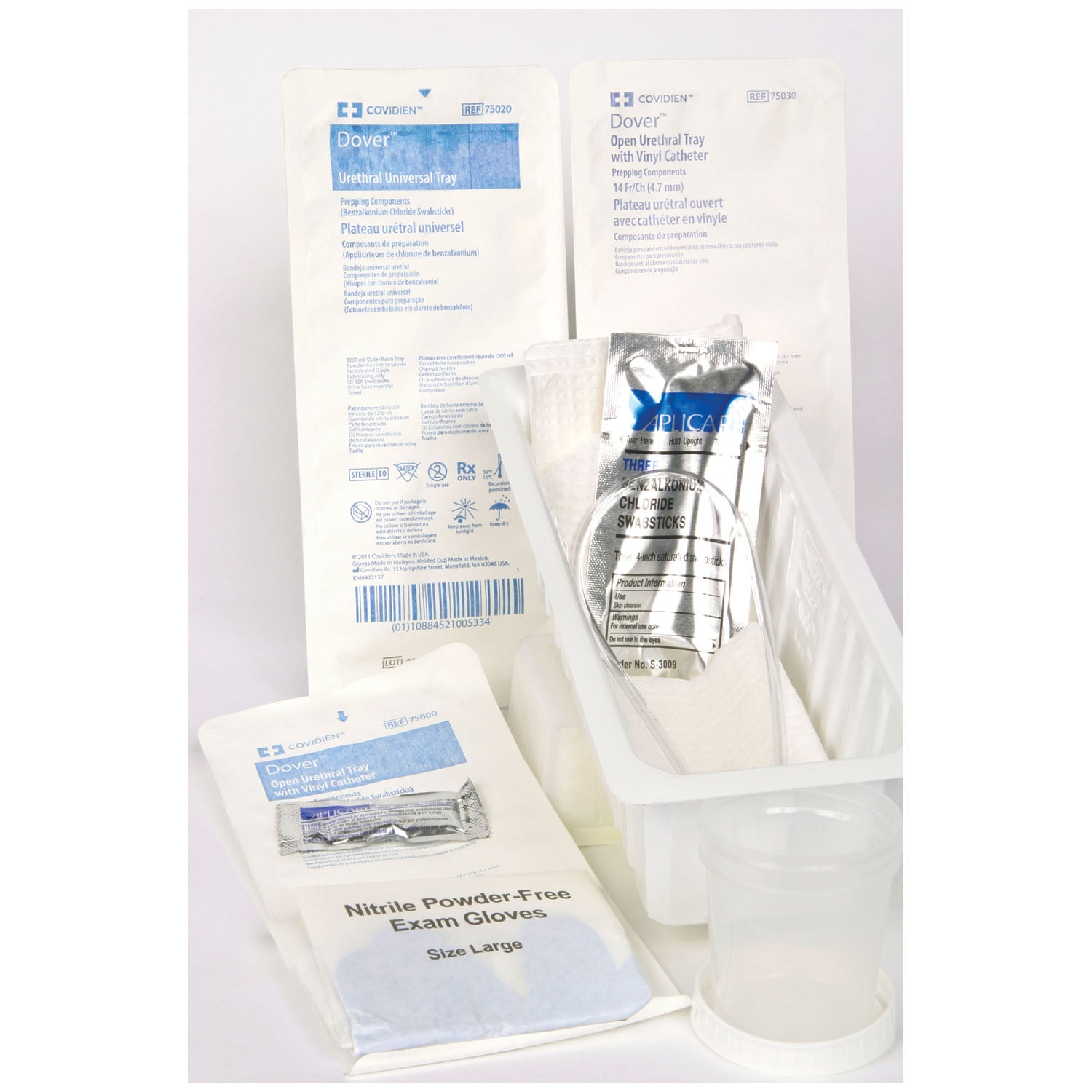 Urethral Catheterization Tray, 14FR, Vinyl, Open, PVP Swabs, 20/cs (Continental US Only) (Item is Short-Dated & Non-Returnable)