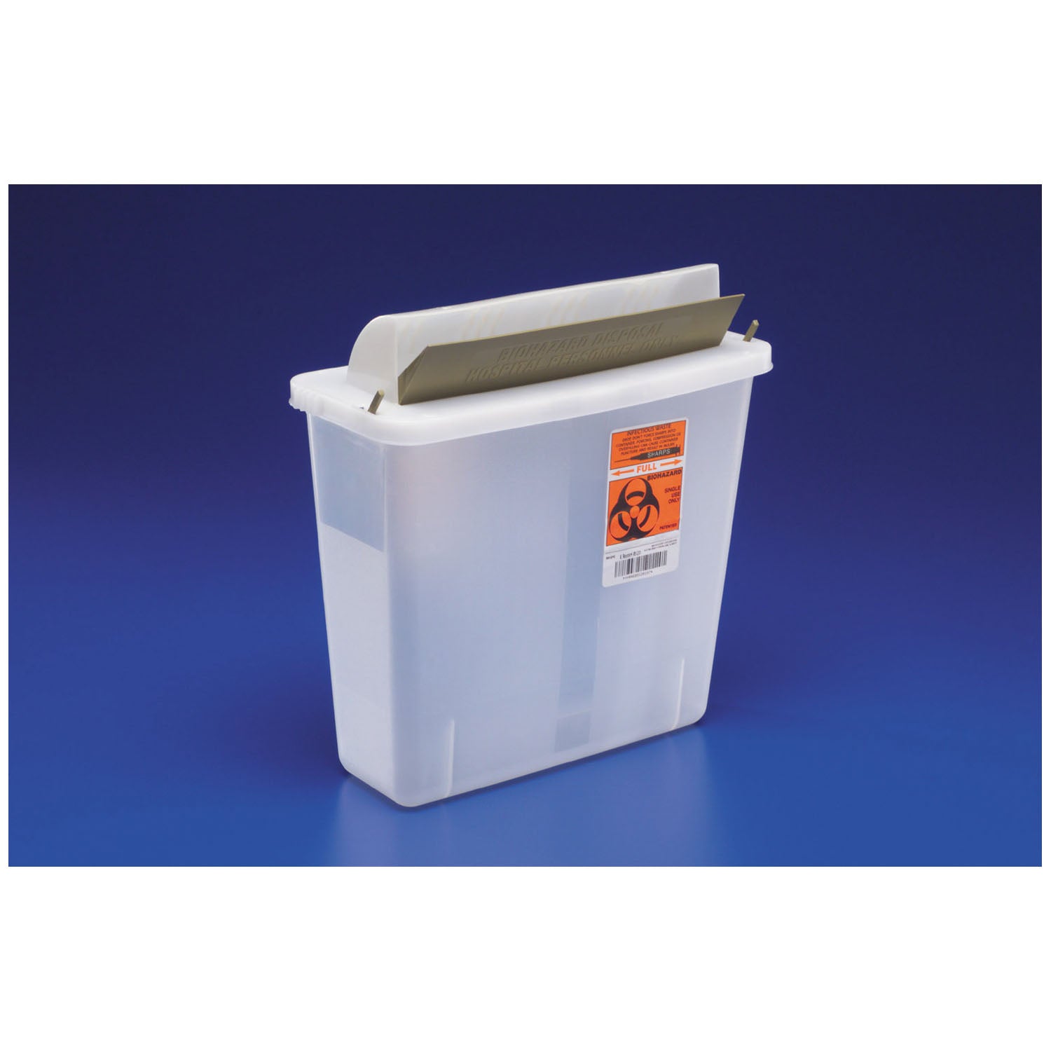 Sharps Container, Mailbox-Style Lid, 5 Qt, Transparent Red, 20/cs (30 cs/plt) (Continental US Only)