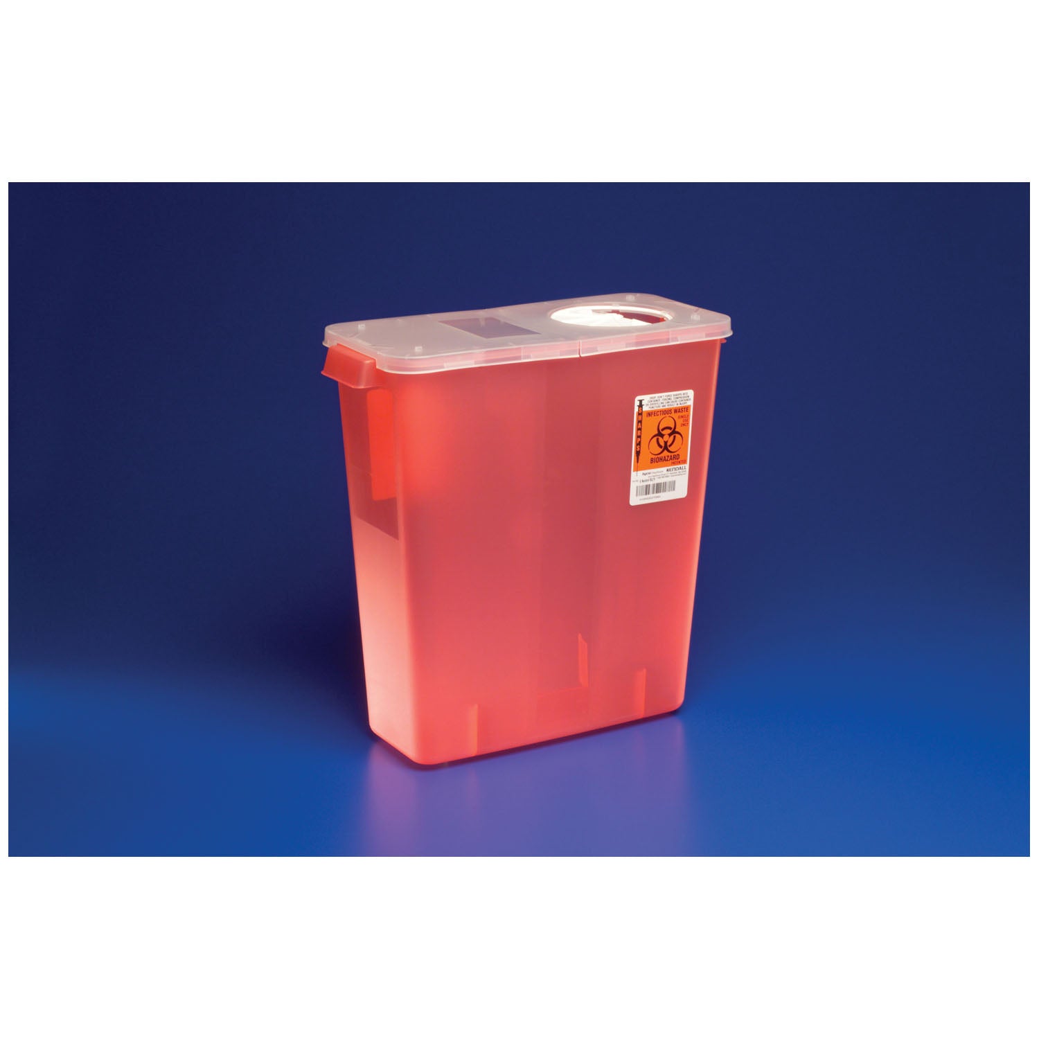 Container, 3 Gal, Multi-Purpose, Red, Hinged Rotor Lid, 13_"H x 6"D x 13_"W, 10/cs (Continental US Only)
