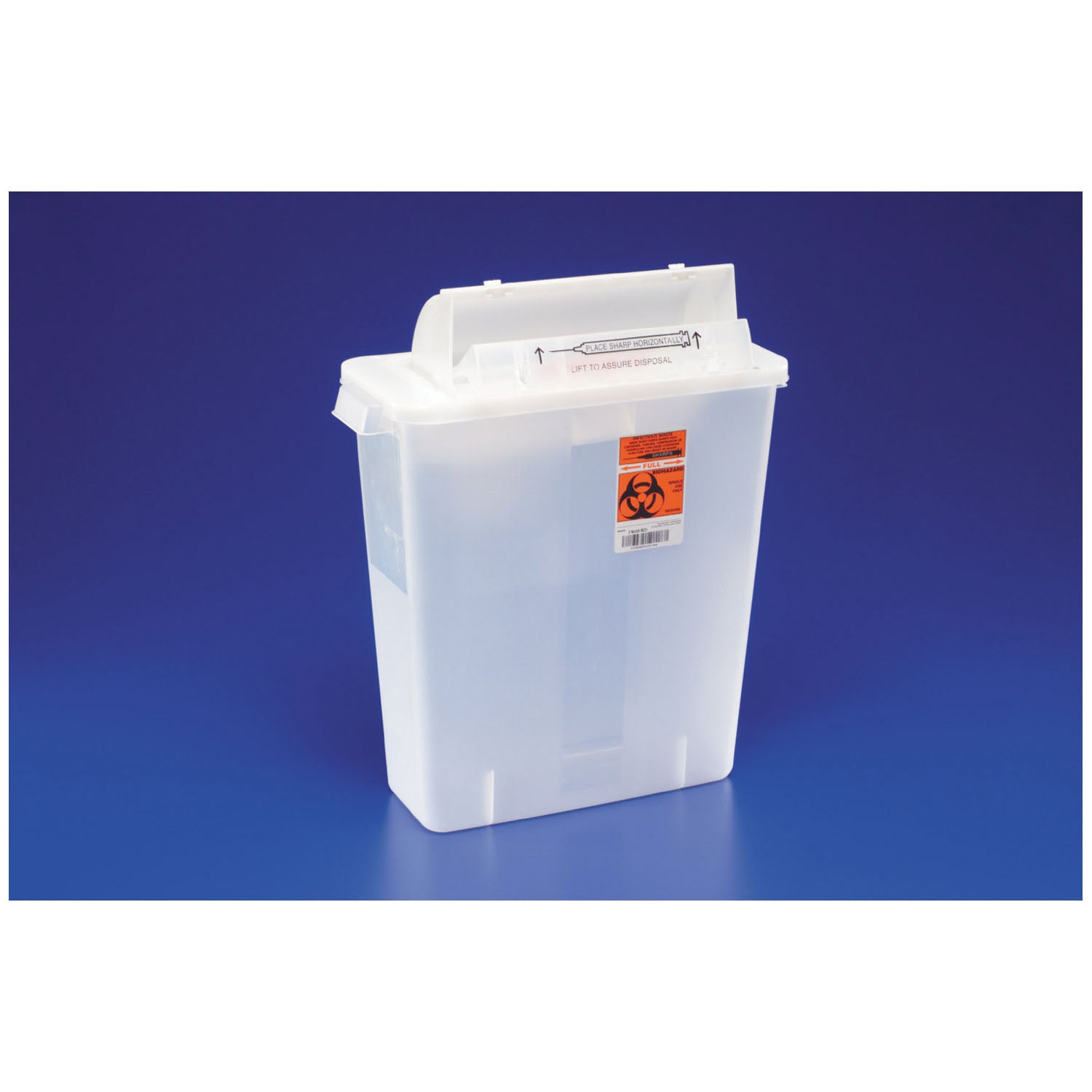 IN-ROOM Sharps Container, 12 Qt, Clear, SHARPSTAR Lid & Counter-Balanced Door, 16"H x 6"D x 13_"W, 10/cs (18 cs/plt) (Continental US Only)