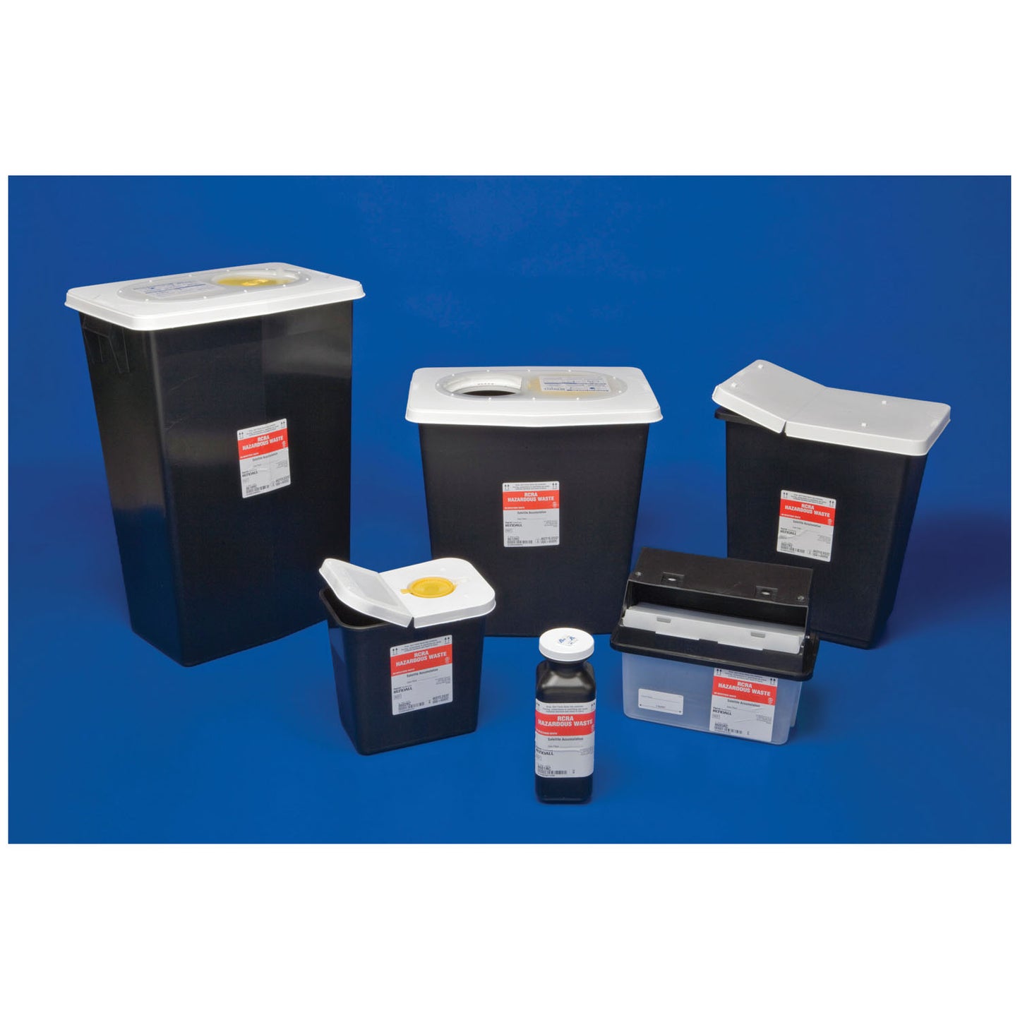 Hazardous Waste Container, Hinge Top, 18 Gal, 5/cs (14 cs/plt) (Continental US Only)