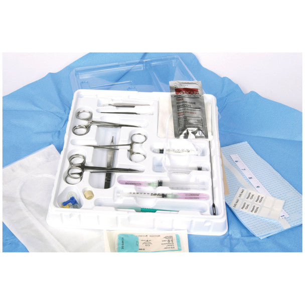 Umbilical Vessel Catheter Insertion Tray, No Catheter, Safety Scalpel, 5/cs (Continental US Only)