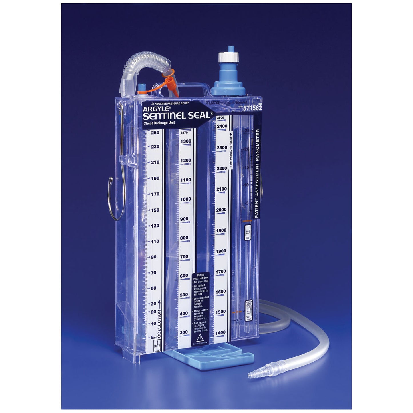 Dual Drain Chest Drainage Unit, Sterile, 5/cs (Continental US Only)