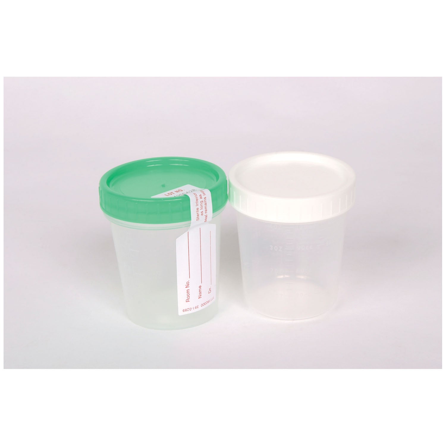 Specimen Container, 4 oz, Non-Sterile, White Cap, 500/cs (24 cs/plt) (Continental US Only)