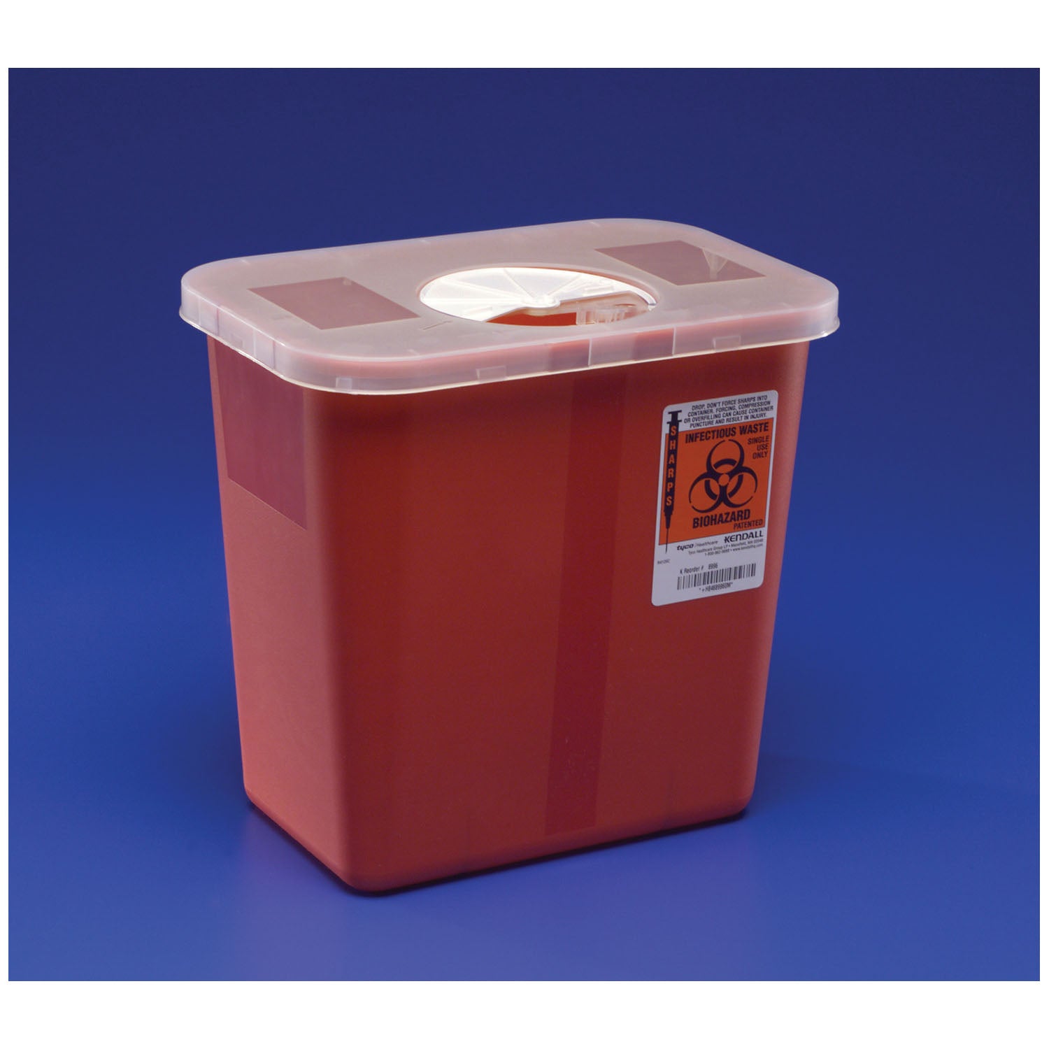 Container, 2 Gal, Red, Rotor Opening Lid, 20/cs (28 cs/plt) (Continental US Only)
