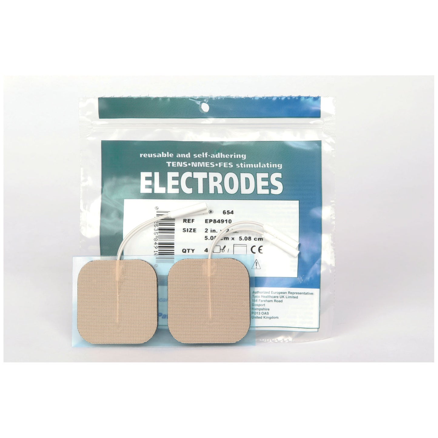Model 654 Electrode, 2" x 2" Square, 4/pk (Continental US Only)