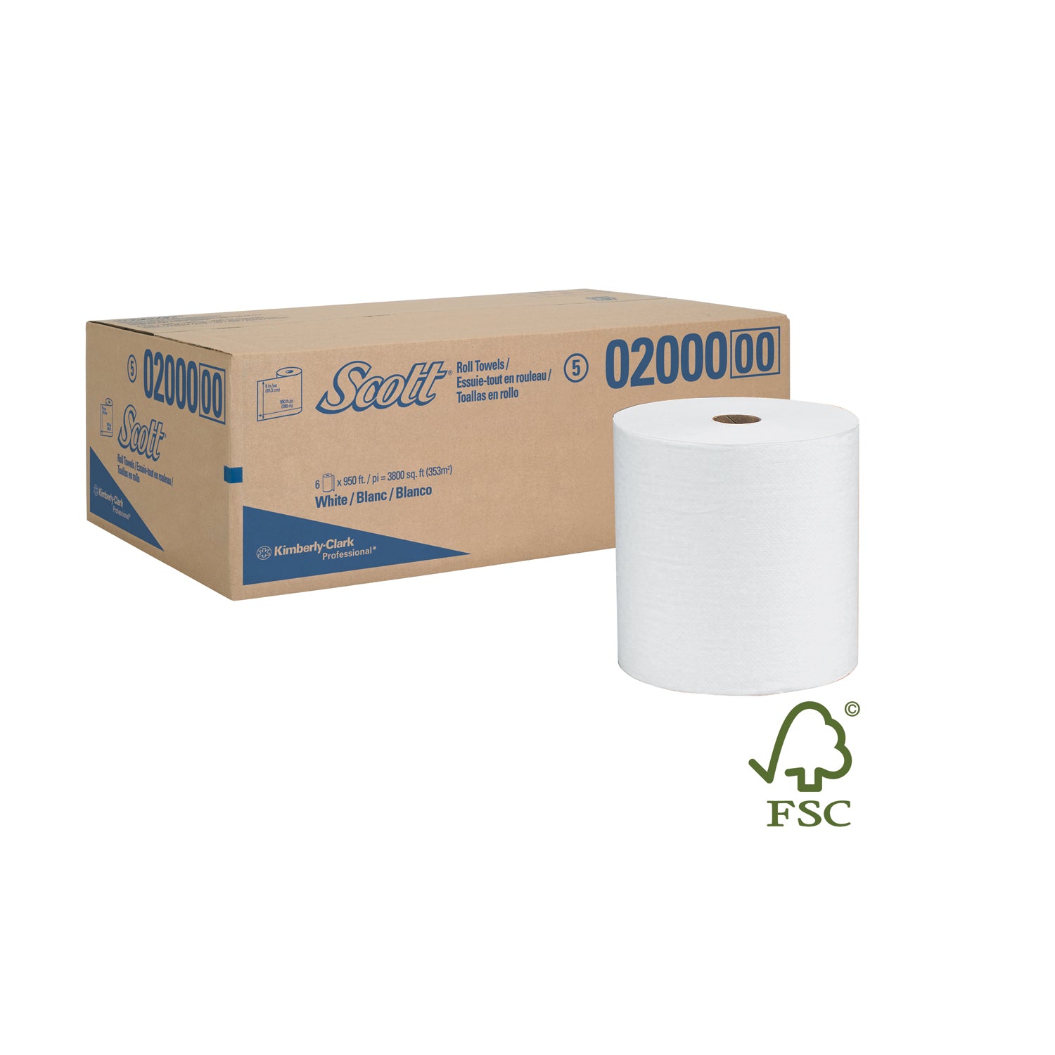 Scott 1000 Hard Roll Towels, 8" sheets, 950 sheets/rl, 6 rl/cs (Products cannot be sold on Amazon.com or any other 3rd party site) (US Only)